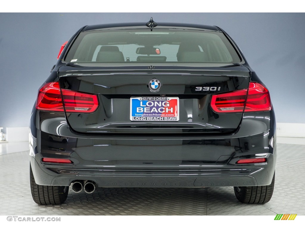 2018 3 Series 330i Sedan - Black Sapphire Metallic / Black photo #3