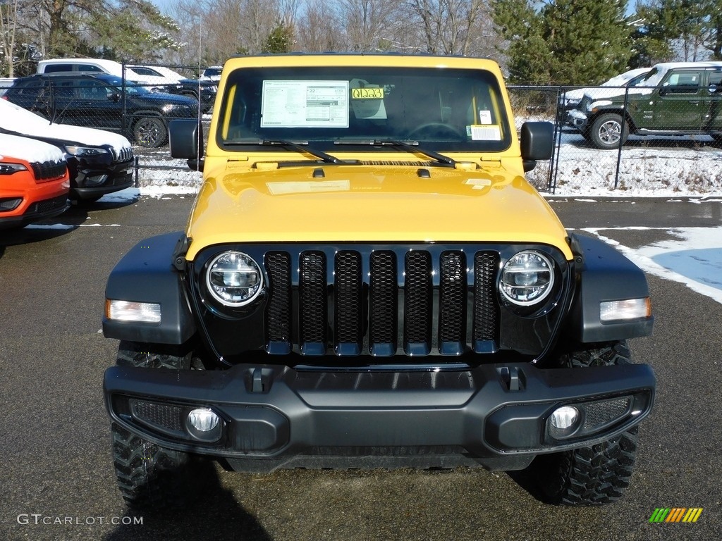 2021 Wrangler Unlimited Willys 4x4 - Hellayella / Black photo #2