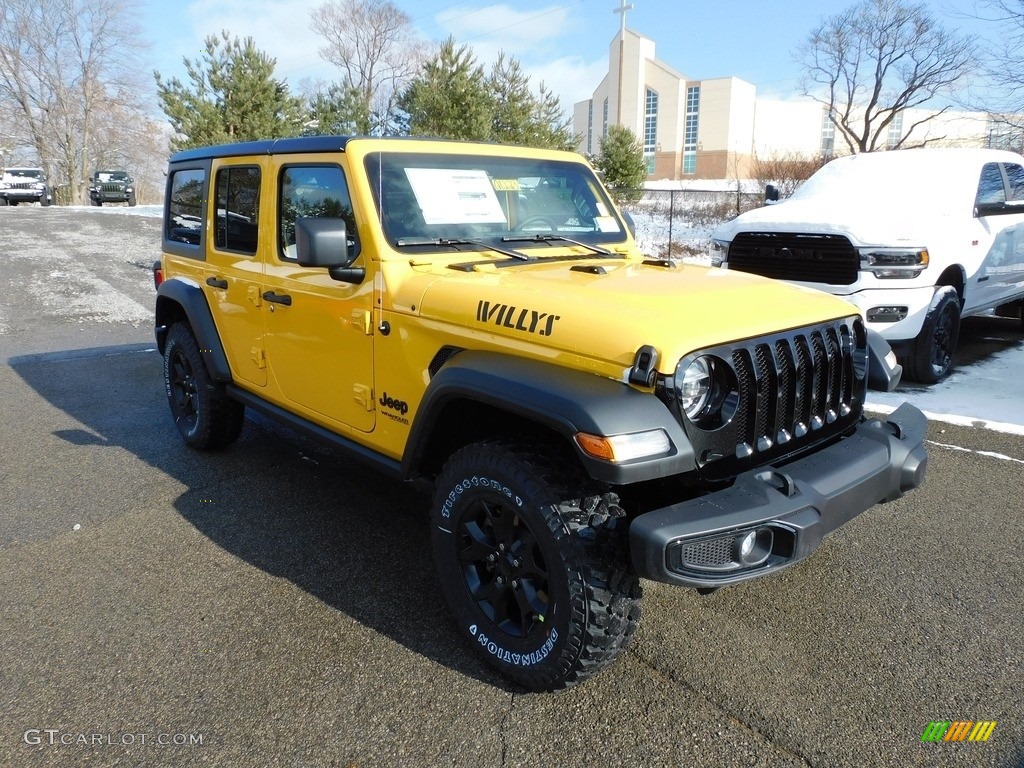 Hellayella 2021 Jeep Wrangler Unlimited Willys 4x4 Exterior Photo #140848813