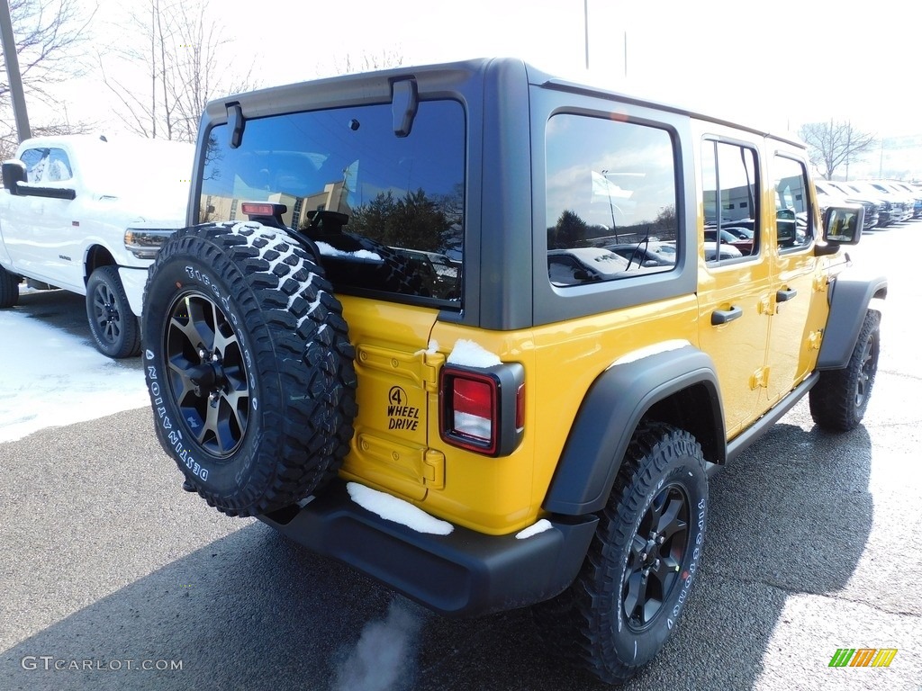 2021 Wrangler Unlimited Willys 4x4 - Hellayella / Black photo #5