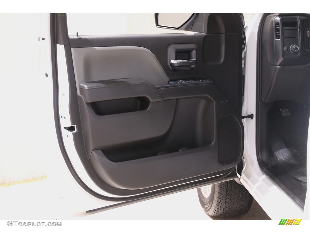 2018 Chevrolet Silverado 1500 WT Double Cab 4x4 Dark Ash/Jet Black Door Panel Photo #140849776