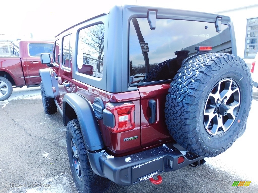 2021 Wrangler Unlimited Rubicon 4x4 - Snazzberry Pearl / Black photo #8