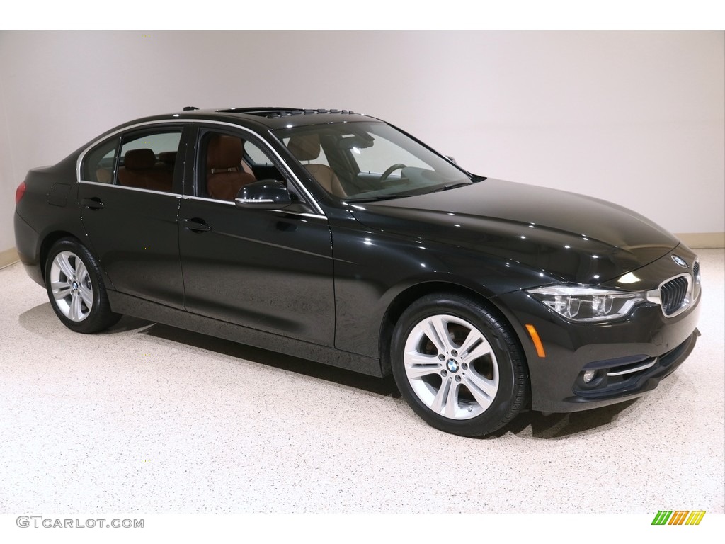 2017 3 Series 330i xDrive Sedan - Black Sapphire Metallic / Saddle Brown photo #1