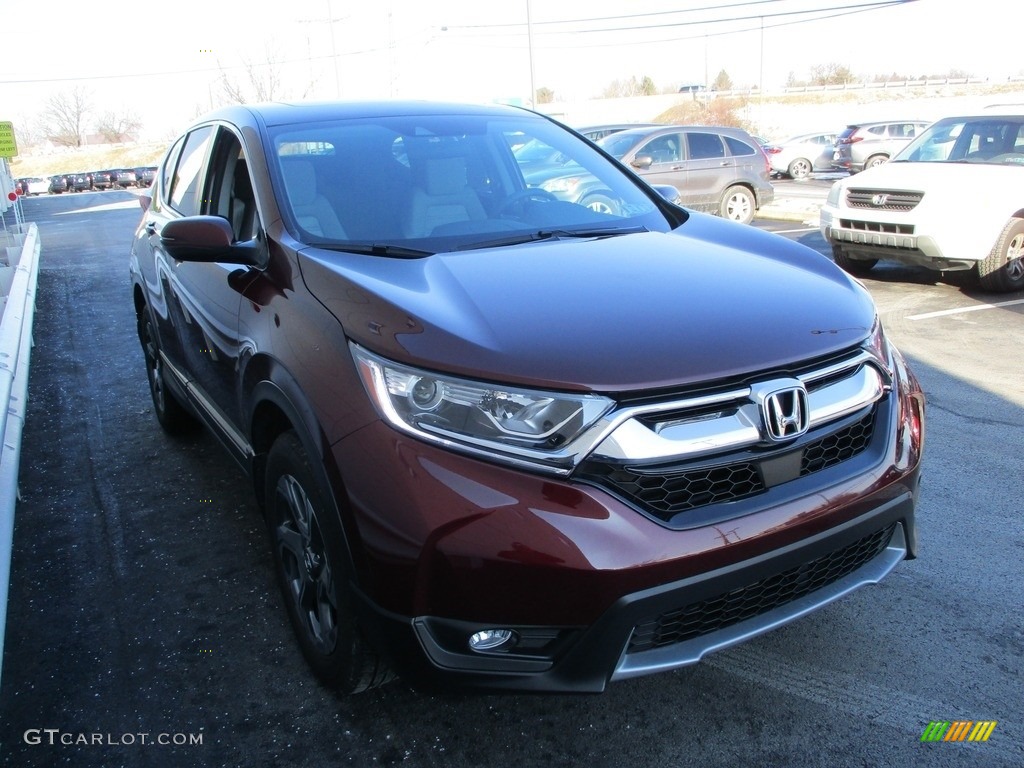 2019 CR-V EX AWD - Basque Red Pearl II / Gray photo #7