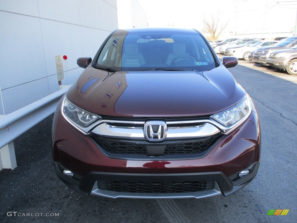 2019 CR-V EX AWD - Basque Red Pearl II / Gray photo #8