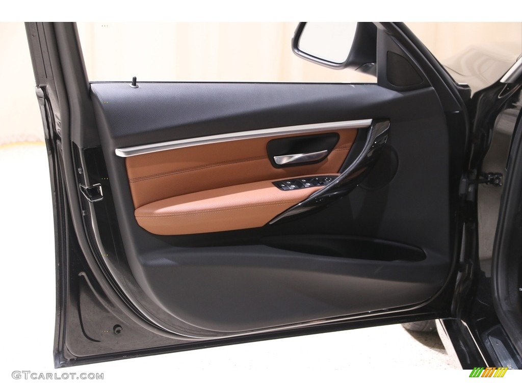 2017 3 Series 330i xDrive Sedan - Black Sapphire Metallic / Saddle Brown photo #4