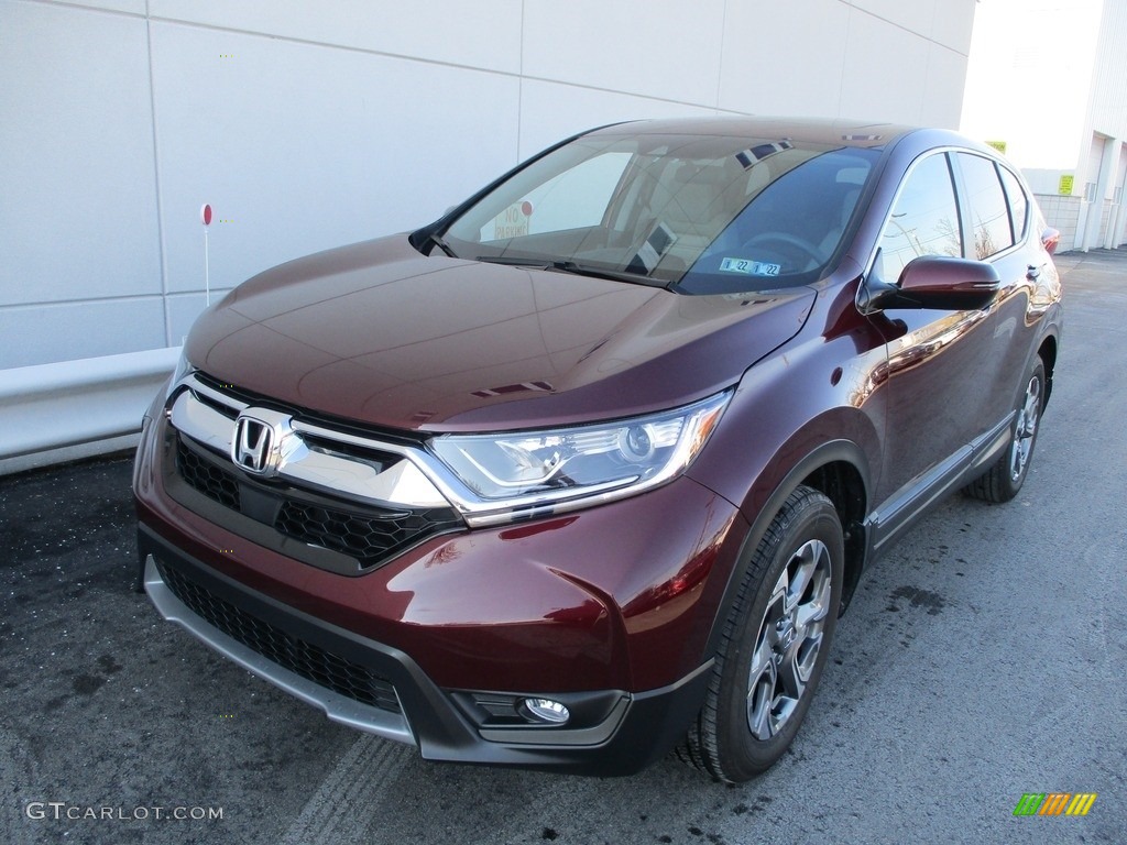 2019 CR-V EX AWD - Basque Red Pearl II / Gray photo #9