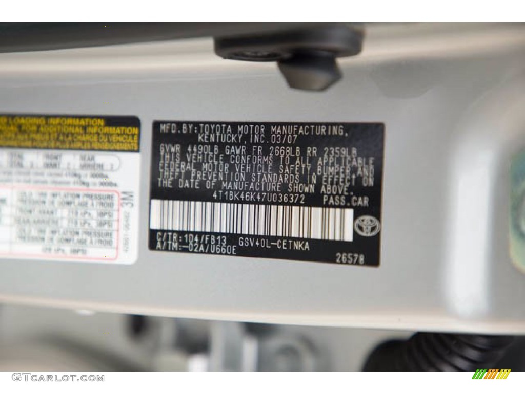 2007 Camry LE V6 - Titanium Metallic / Ash photo #36
