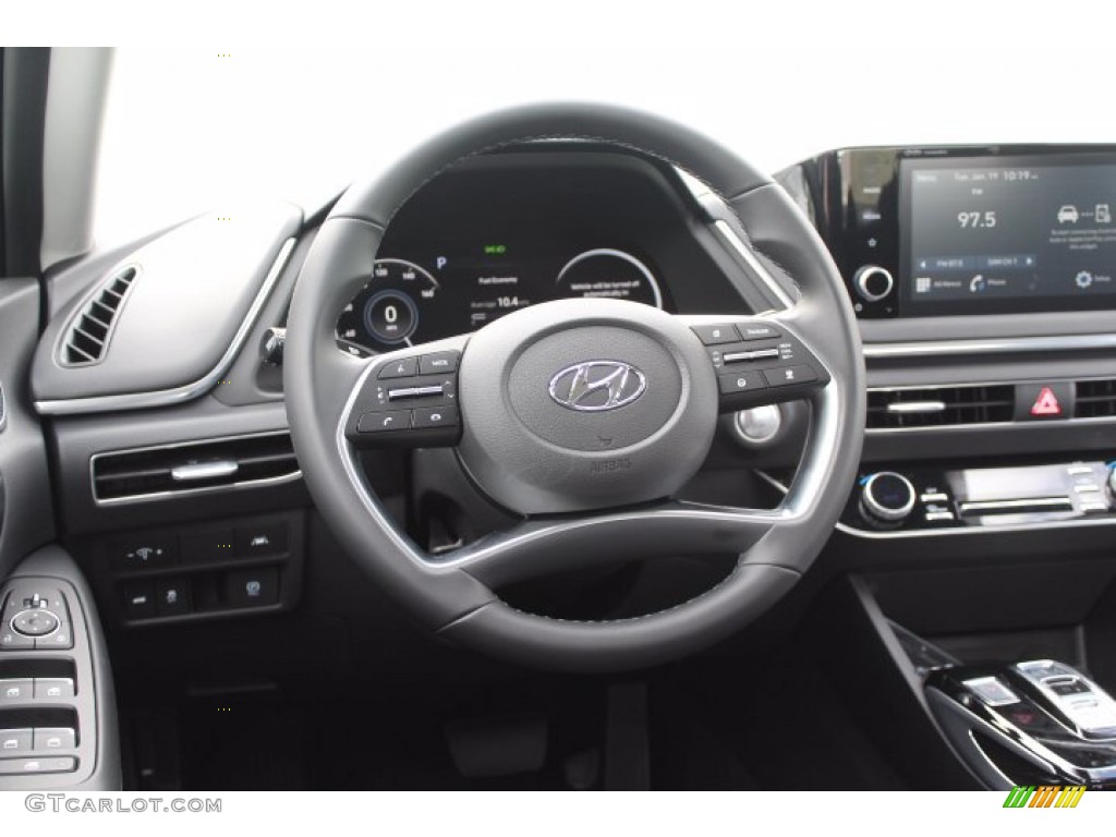 2021 Hyundai Sonata SEL Black Steering Wheel Photo #140852965
