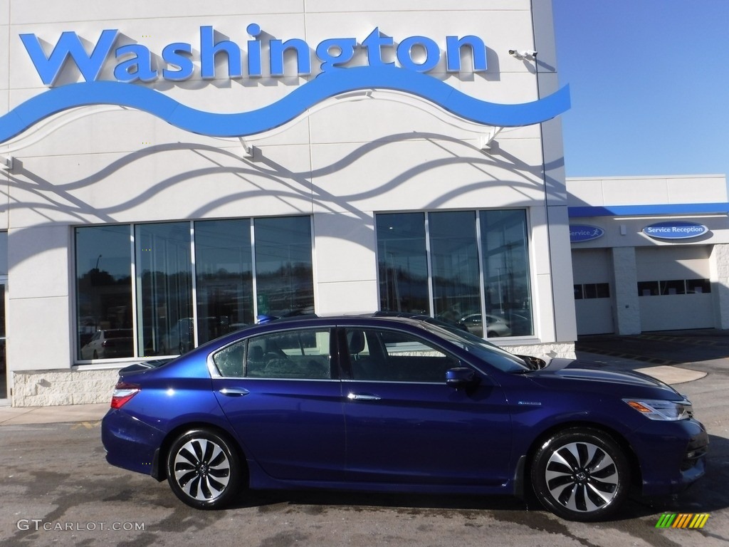 2017 Accord Hybrid Touring Sedan - Vortex Blue Pearl / Black photo #2