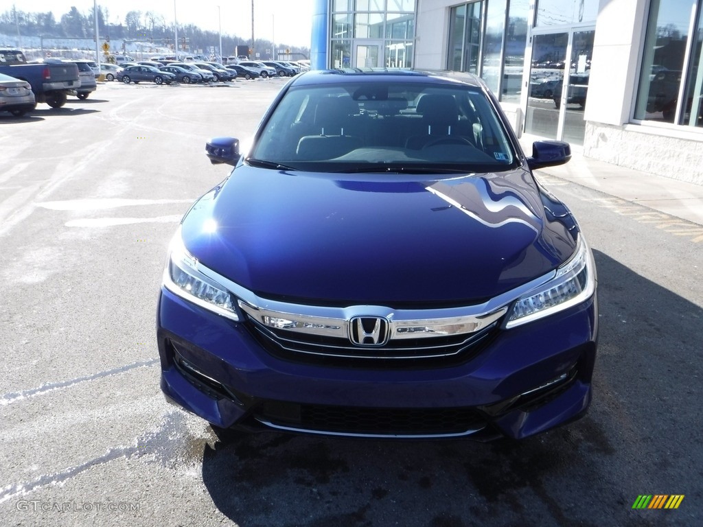 2017 Accord Hybrid Touring Sedan - Vortex Blue Pearl / Black photo #5