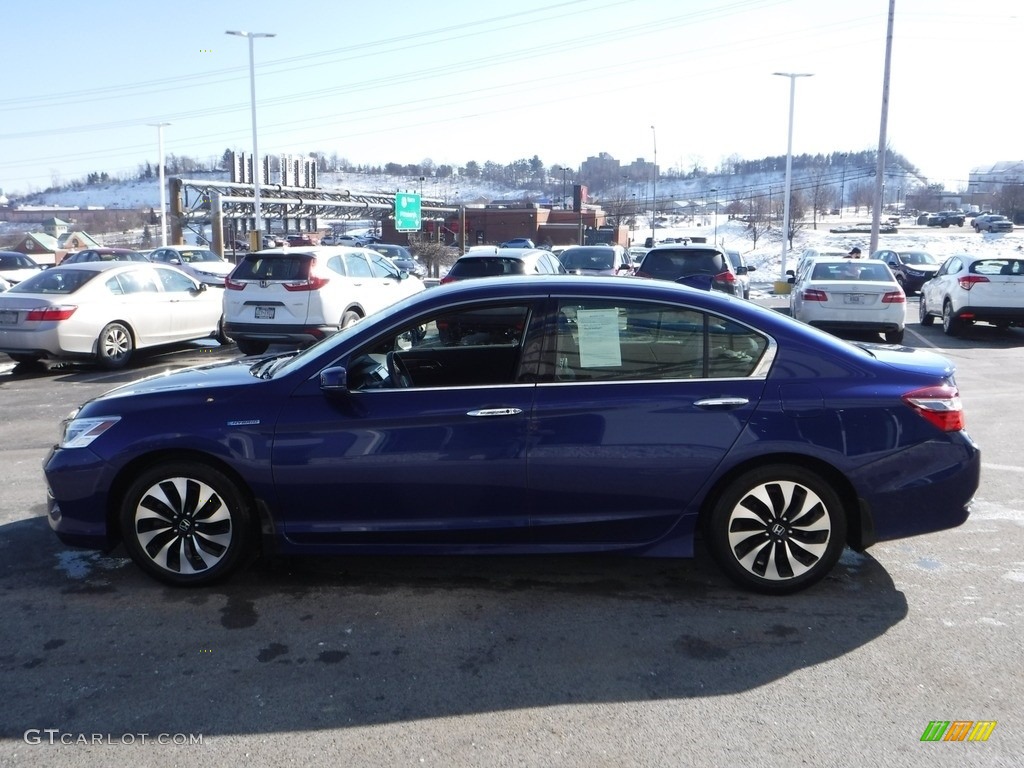 2017 Accord Hybrid Touring Sedan - Vortex Blue Pearl / Black photo #7