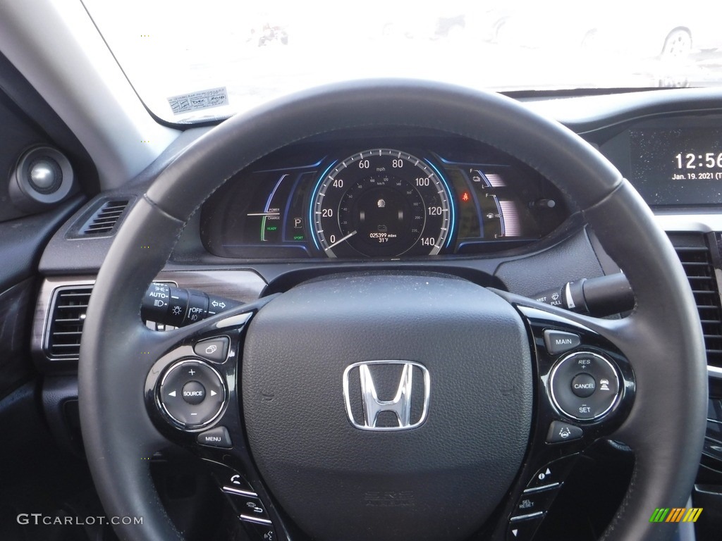 2017 Accord Hybrid Touring Sedan - Vortex Blue Pearl / Black photo #23