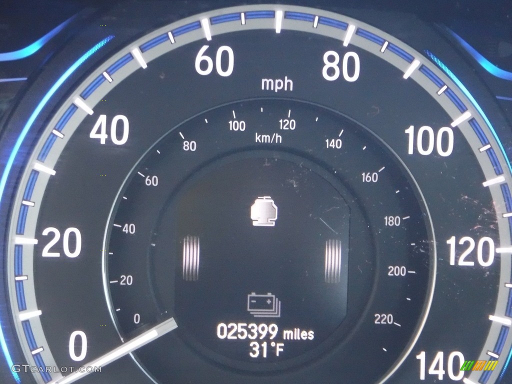 2017 Accord Hybrid Touring Sedan - Vortex Blue Pearl / Black photo #28