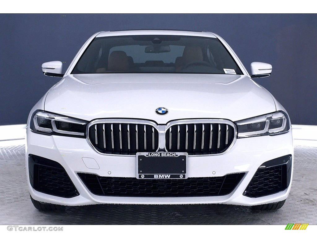 2021 5 Series 540i Sedan - Alpine White / Cognac photo #2