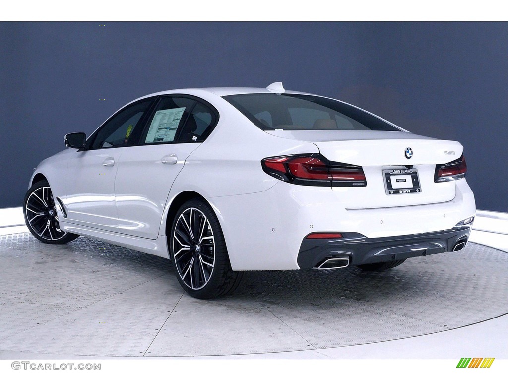 2021 5 Series 540i Sedan - Alpine White / Cognac photo #3