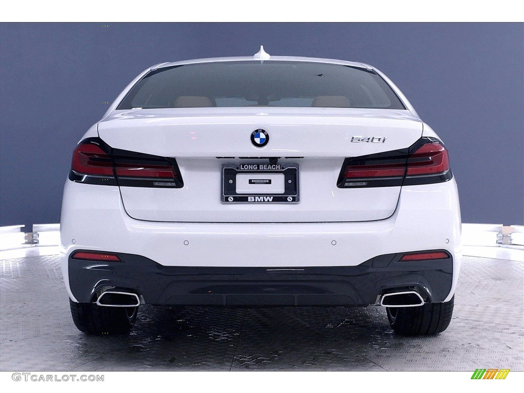 2021 5 Series 540i Sedan - Alpine White / Cognac photo #4