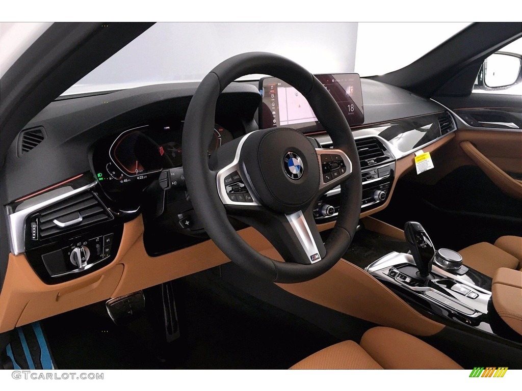 2021 5 Series 540i Sedan - Alpine White / Cognac photo #7