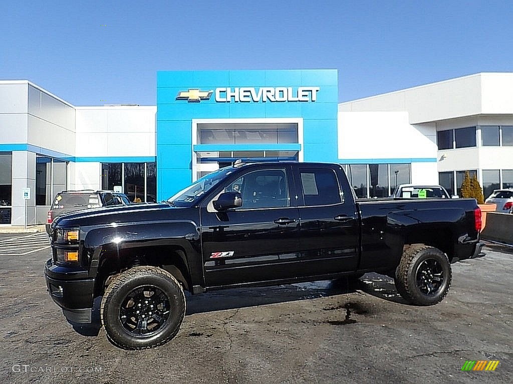 2015 Silverado 1500 LT Double Cab 4x4 - Black / Jet Black photo #1