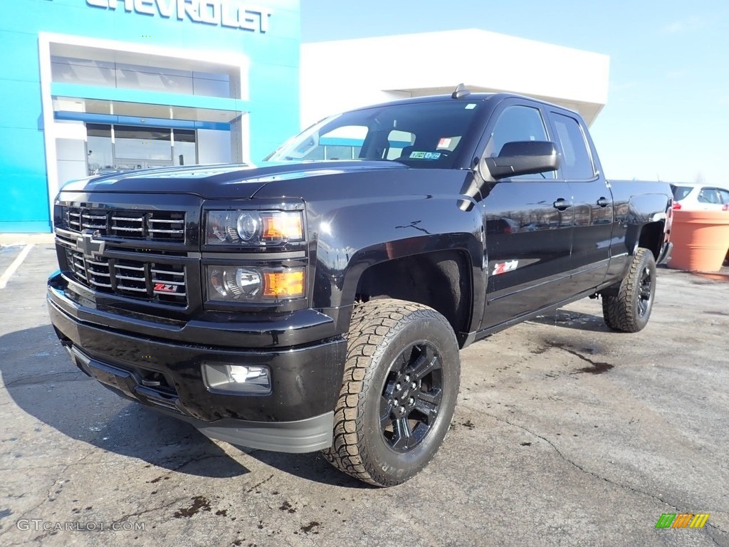 2015 Silverado 1500 LT Double Cab 4x4 - Black / Jet Black photo #2