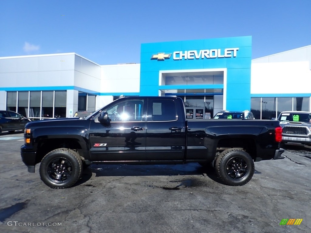 2015 Silverado 1500 LT Double Cab 4x4 - Black / Jet Black photo #3