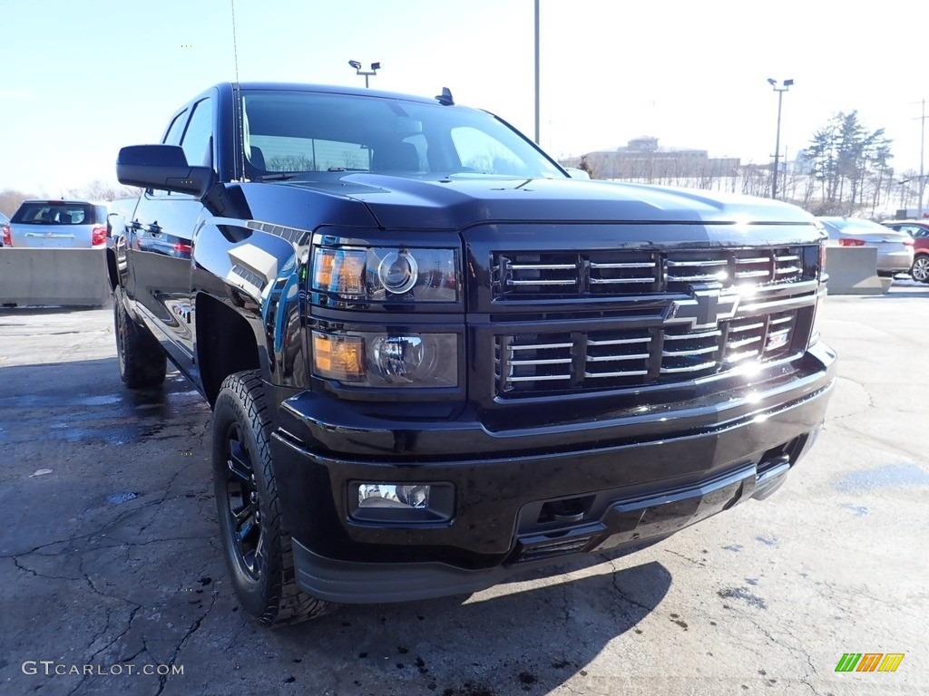 2015 Silverado 1500 LT Double Cab 4x4 - Black / Jet Black photo #11