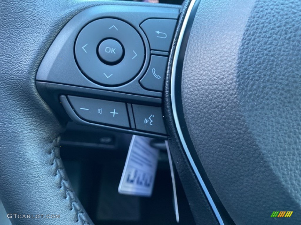 2021 Toyota RAV4 XSE AWD Hybrid Black Steering Wheel Photo #140861399