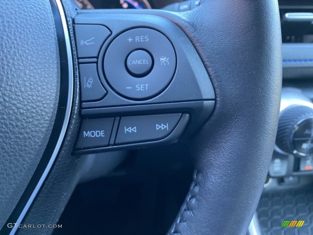 2021 Toyota RAV4 XSE AWD Hybrid Black Steering Wheel Photo #140861405