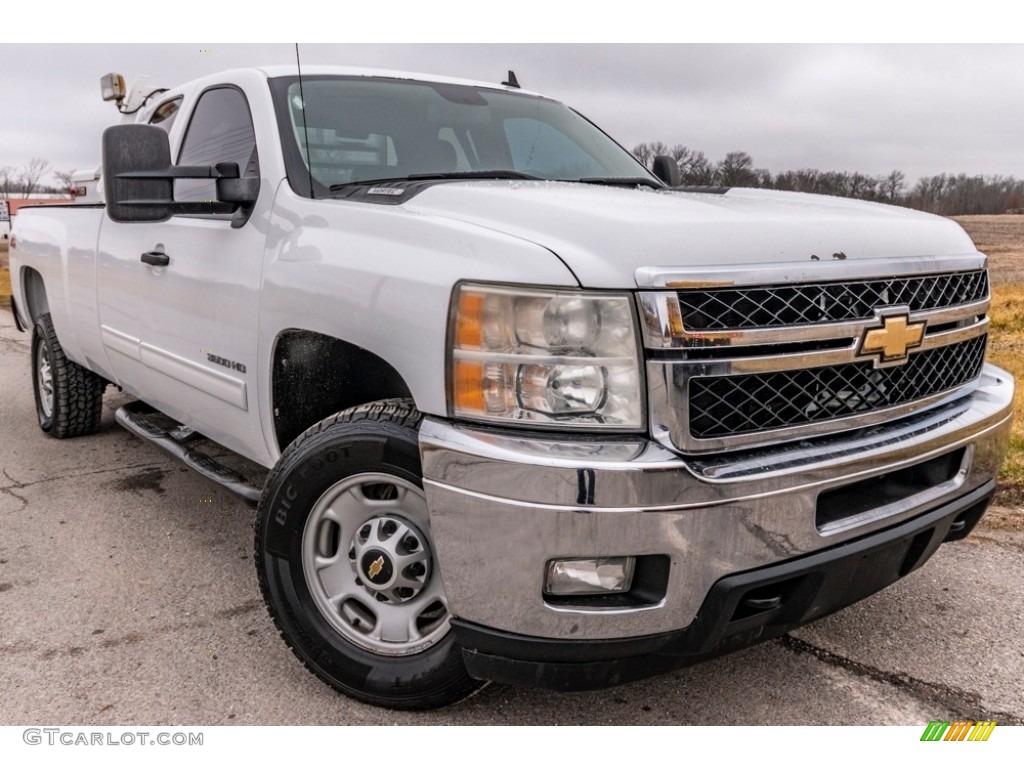 2011 Silverado 3500HD LT Extended Cab 4x4 - Summit White / Ebony photo #1