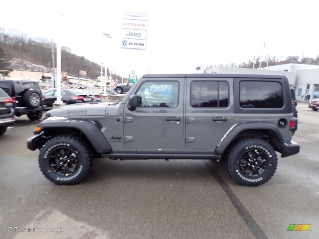 2021 Wrangler Unlimited Willys 4x4 - Sting-Gray / Black photo #8