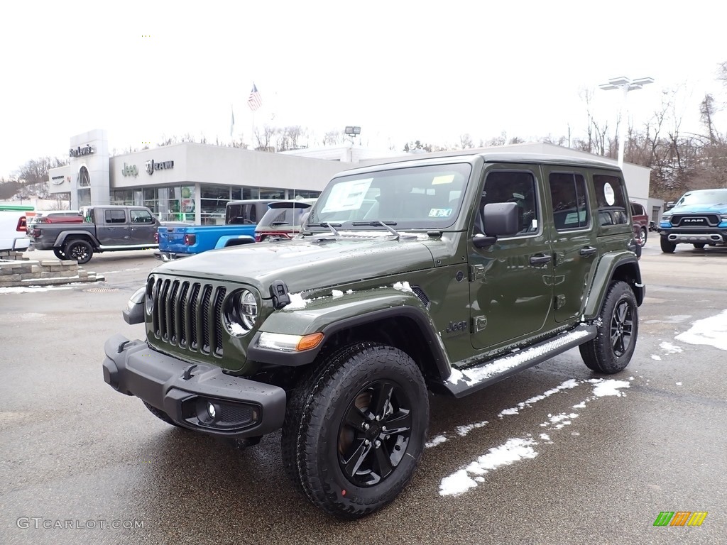 2021 Wrangler Unlimited Sahara 4x4 - Sarge Green / Black photo #1