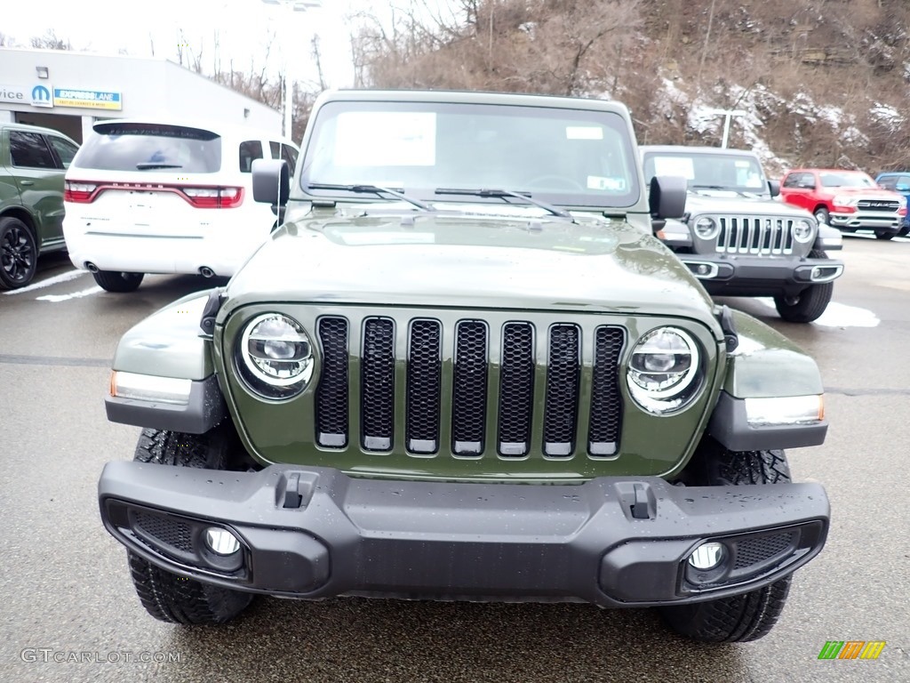 2021 Wrangler Unlimited Sahara 4x4 - Sarge Green / Black photo #9