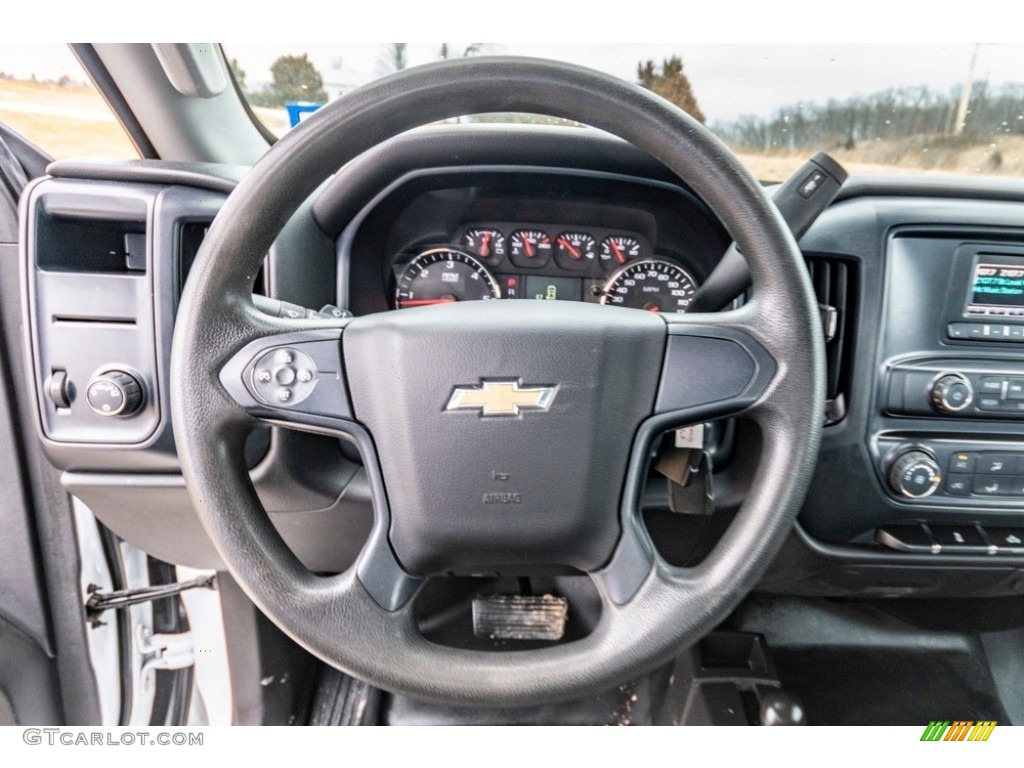 2016 Chevrolet Silverado 2500HD WT Double Cab 4x4 Dark Ash/Jet Black Steering Wheel Photo #140867513