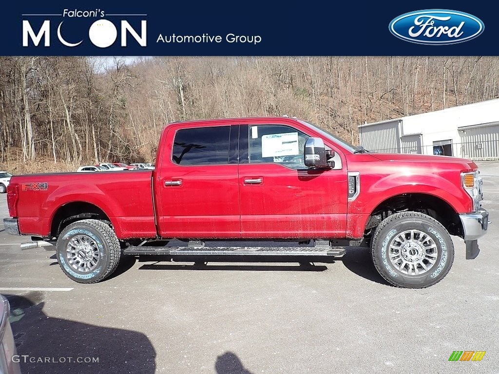 2021 F250 Super Duty XLT Crew Cab 4x4 - Rapid Red Metallic / Medium Earth Gray photo #1