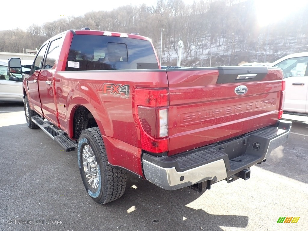 2021 F250 Super Duty XLT Crew Cab 4x4 - Rapid Red Metallic / Medium Earth Gray photo #5