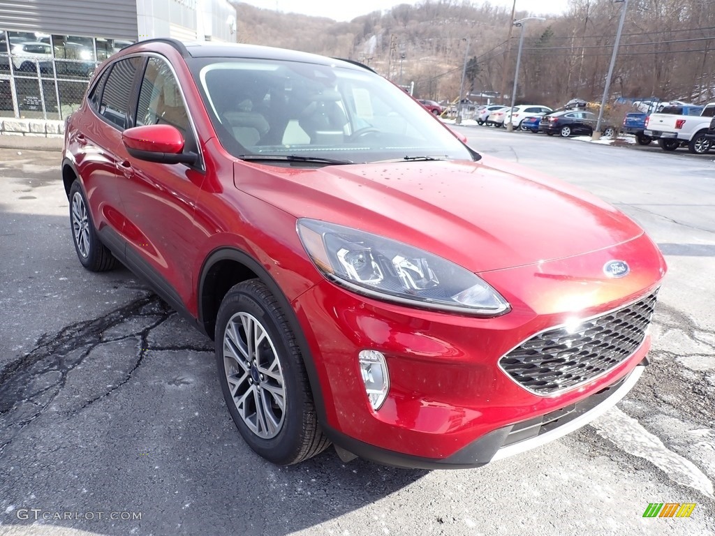 Rapid Red Metallic 2021 Ford Escape SEL 4WD Exterior Photo #140877163
