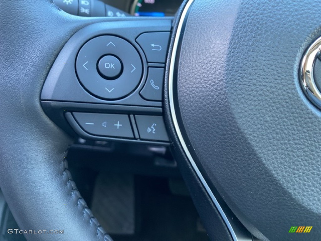2021 Toyota RAV4 XLE AWD Hybrid Black Steering Wheel Photo #140879848