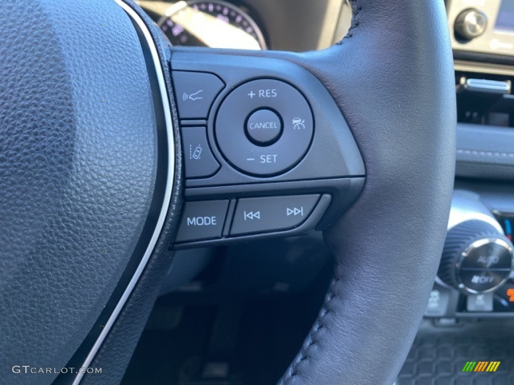 2021 Toyota RAV4 XLE AWD Hybrid Black Steering Wheel Photo #140879875