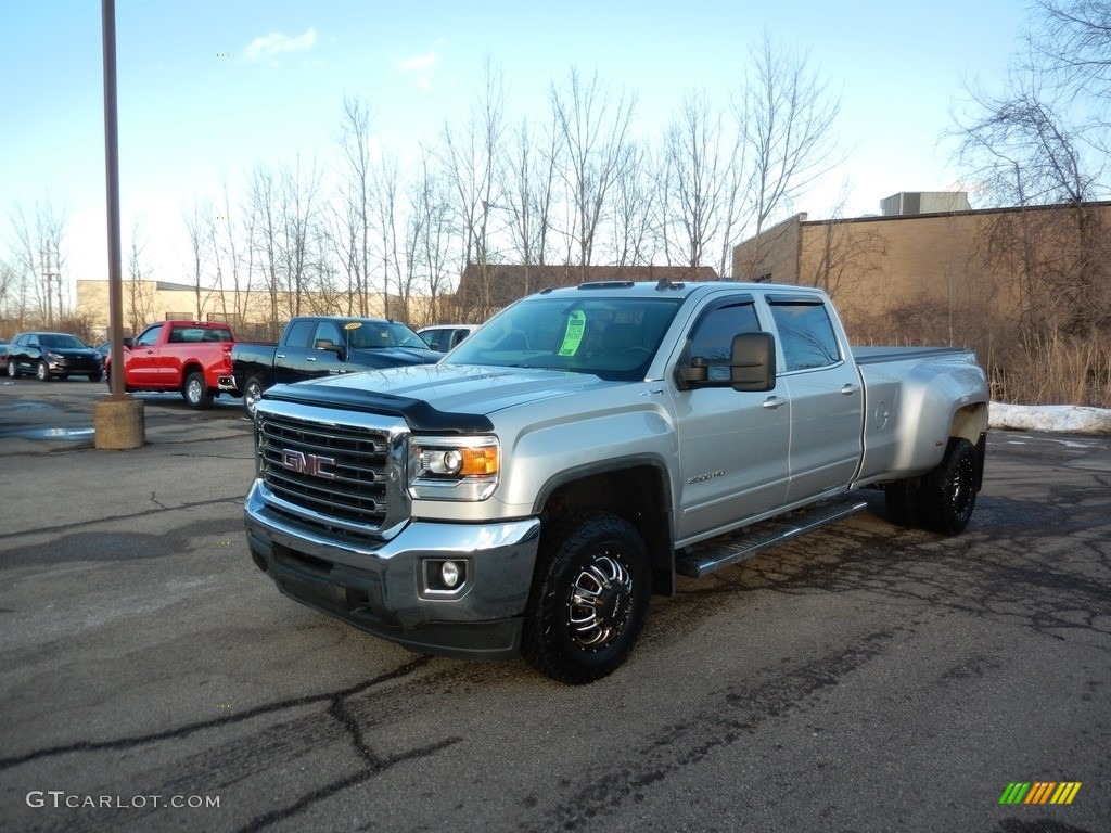 2015 Sierra 3500HD Work Truck Crew Cab 4x4 - Quicksilver Metallic / Jet Black/Dark Ash photo #1