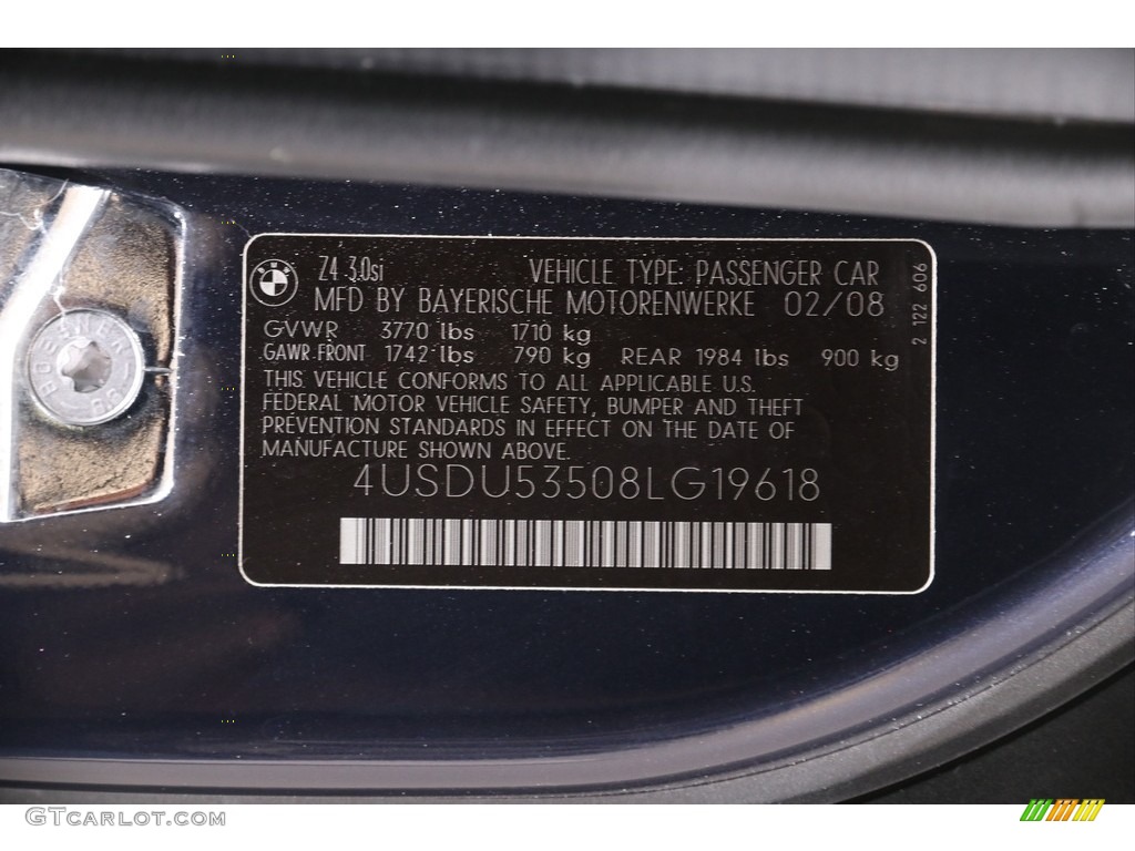 2008 Z4 3.0si Roadster - Monaco Blue Metallic / Black photo #22