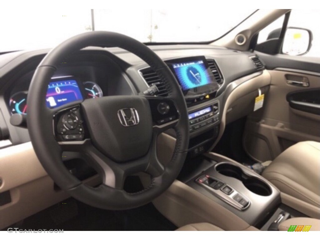 2021 Pilot EX-L AWD - Deep Scarlet Pearl / Beige photo #7