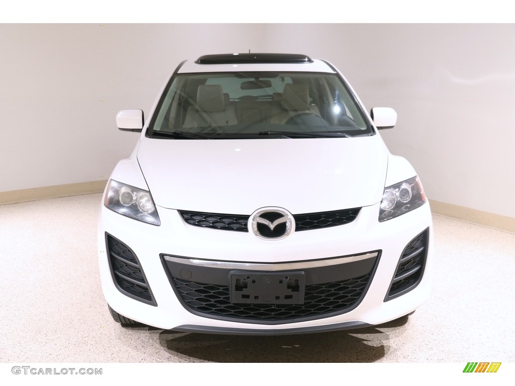 2010 CX-7 i Sport - Crystal White Pearl Mica / Sand photo #2
