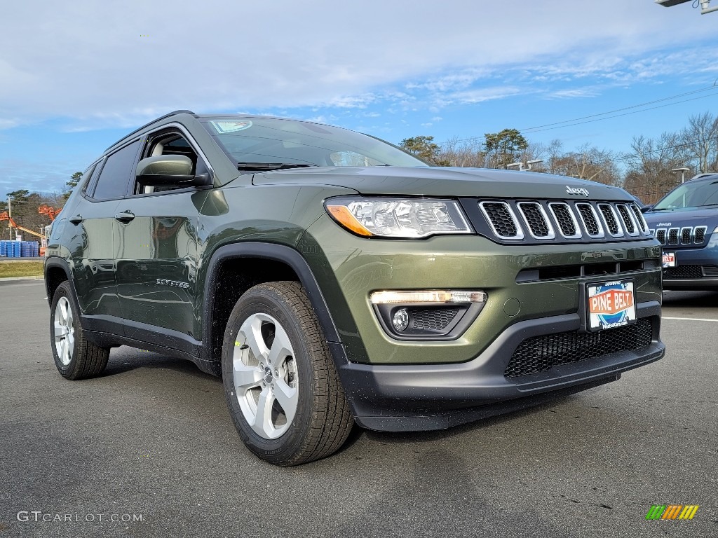 2021 Compass Latitude 4x4 - Olive Green Pearl / Black photo #1