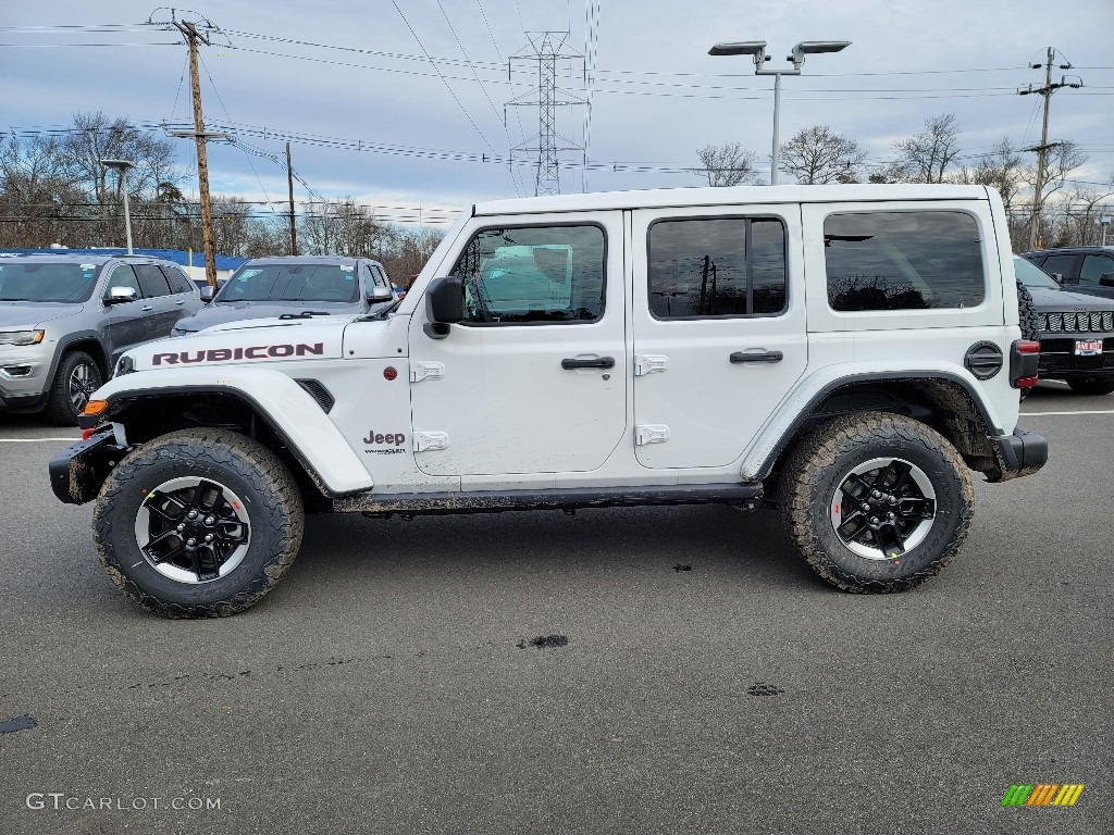 Bright White 2021 Jeep Wrangler Unlimited Rubicon 4x4 Exterior Photo #140883634