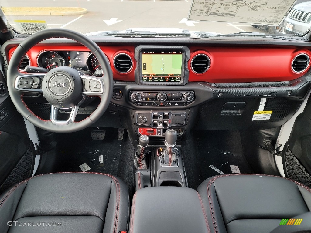 2021 Jeep Wrangler Unlimited Rubicon 4x4 Black Dashboard Photo #140883823