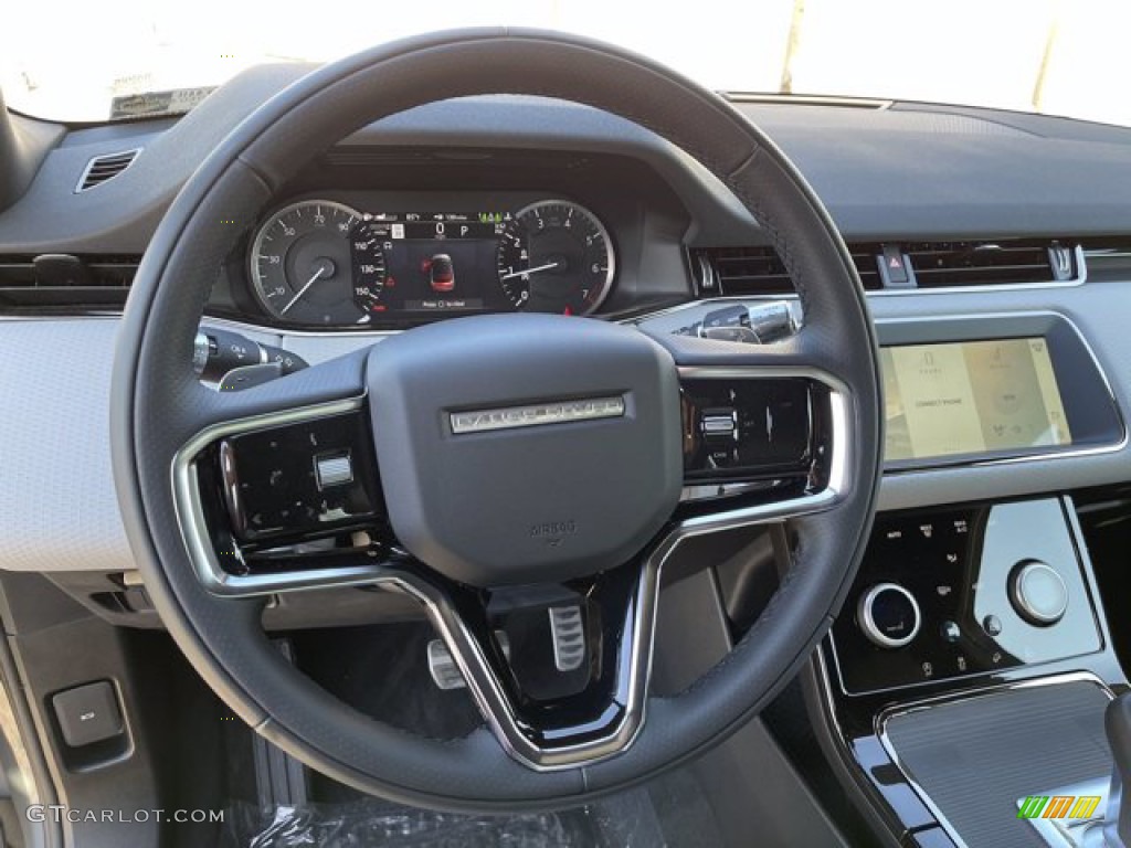 2021 Land Rover Range Rover Evoque S R-Dynamic Dapple Gray/Ebony Steering Wheel Photo #140884525