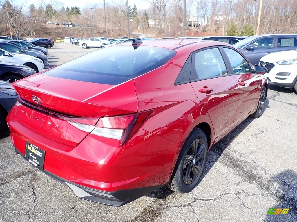 2021 Elantra SEL - Scarlet Red Pearl / Black photo #2