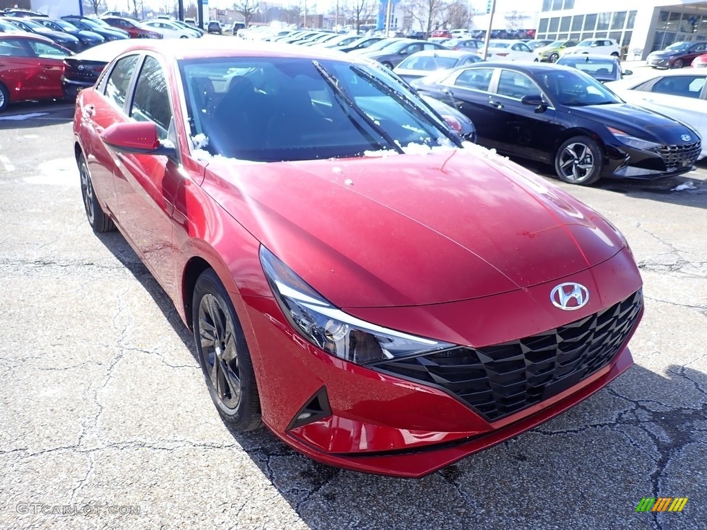 2021 Elantra SEL - Scarlet Red Pearl / Black photo #3