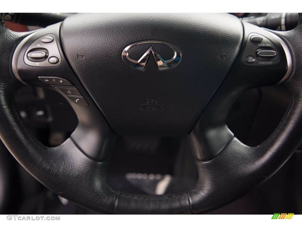 2018 Infiniti Q70 3.7 LUXE Graphite Steering Wheel Photo #140886545
