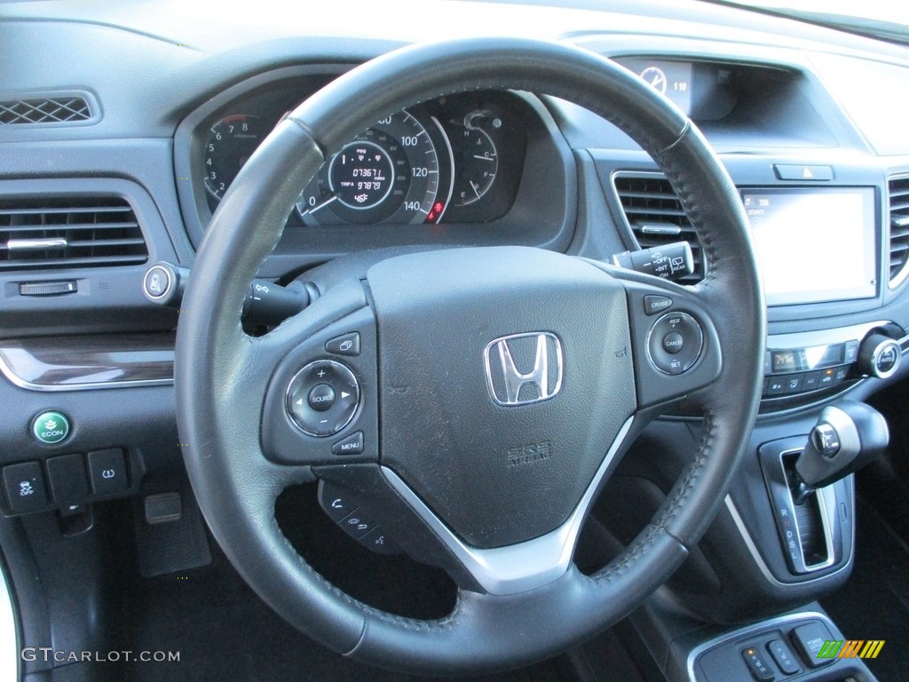 2016 Honda CR-V EX-L AWD Black Steering Wheel Photo #140888530